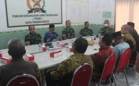 Tingkatkan Kerukunan Antar Umat Beragama, Dandim 0820 Probolinggo Kunjungi FKUB