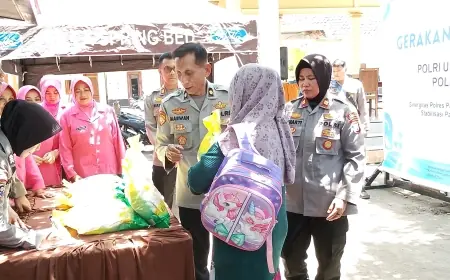 Komitmen Polres Pasuruan untuk Gerakan Pangan Murah Terus Digencarkan, 2 Ton Beras Ludes Terjual