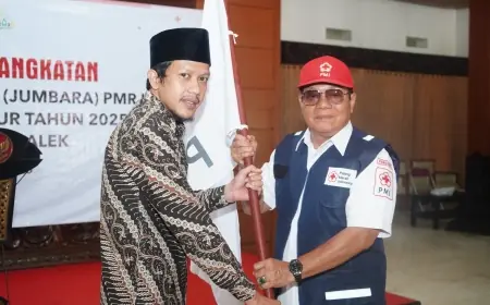 Wabup Trenggalek Lepas Kontingen Jumbara PMR, Dorong Anak Muda Tak Minder