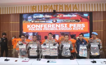 Polres Probolinggo Kota Gagalkan Jaringan Narkoba, 10 Tersangka Ditangkap