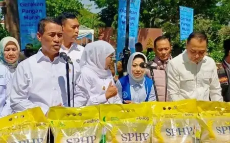 GPM Serentak di Jatim, Mentan Gelontorkan 2.400 Ton Beras Murah