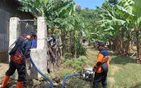 Ratusan Sumur di Sumawe Terdampak Banjir, BPBD Lakukan Pengurasan Massal
