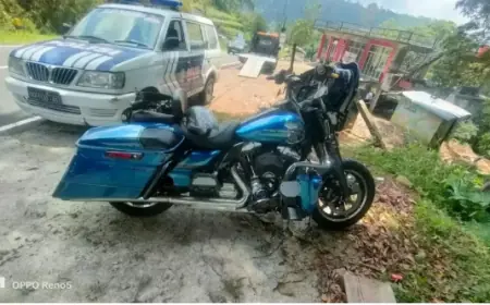 Touring di Magetan, Pengendara Harley Davidson Terjun ke Jurang