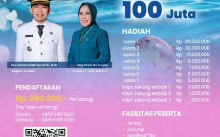Piala Bupati Jember Fishing Tourism 2025 Siap Digelar, Hadiah Ratusan Juta Menanti