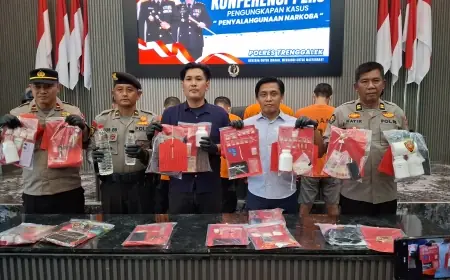Polres Trenggalek Gulung 10 Pengedar Narkoba dan Obat Terlarang