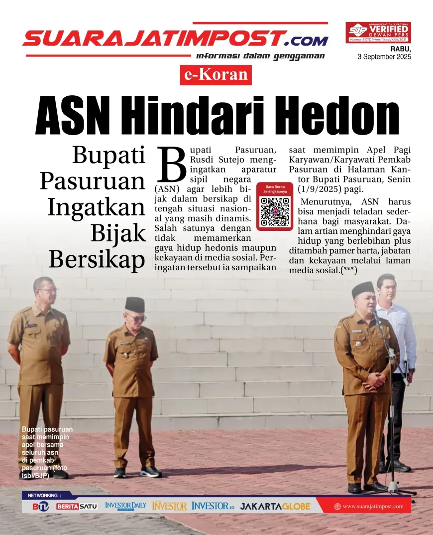 eKoran, Edisi Rabu, 3 September 2025