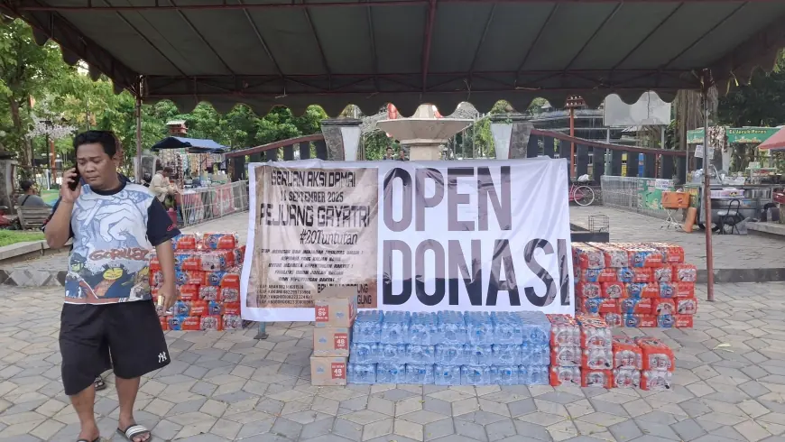 Posko Open Donasi Aksi Pejuang Gayatri Dibuka di Alun-Alun Tulungagung