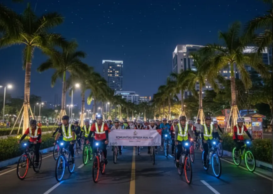 Tren Gowes Malam Hari, Sehat dan Bikin Komunitas Semakin Solid