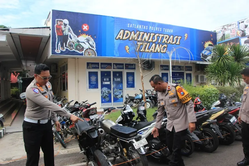 Satlantas Polres Tuban Tindak 65 Kendaraan Knalpot Brong, Mayoritas Pelajar