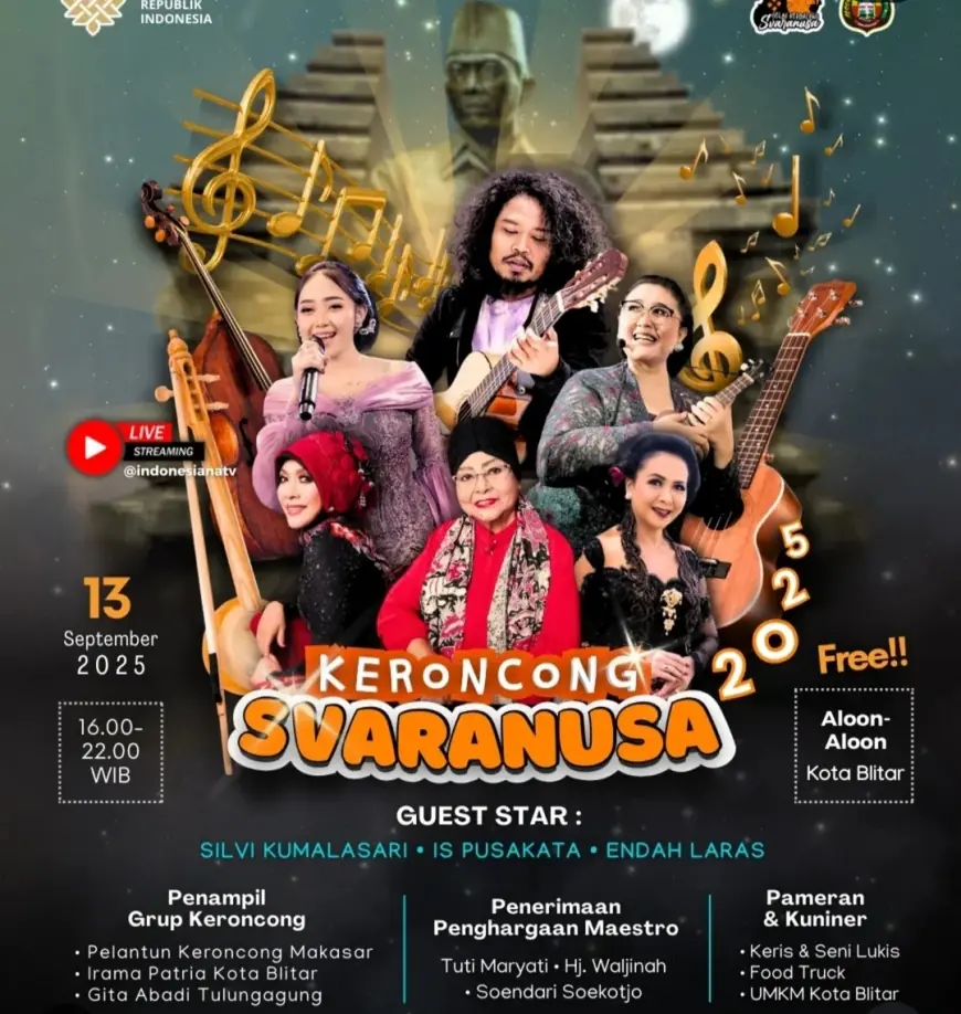 Puncak Keroncong SVARANUSA 2025 di Kota Blitar, Perhelatan Nasional Siap Sapa Publik