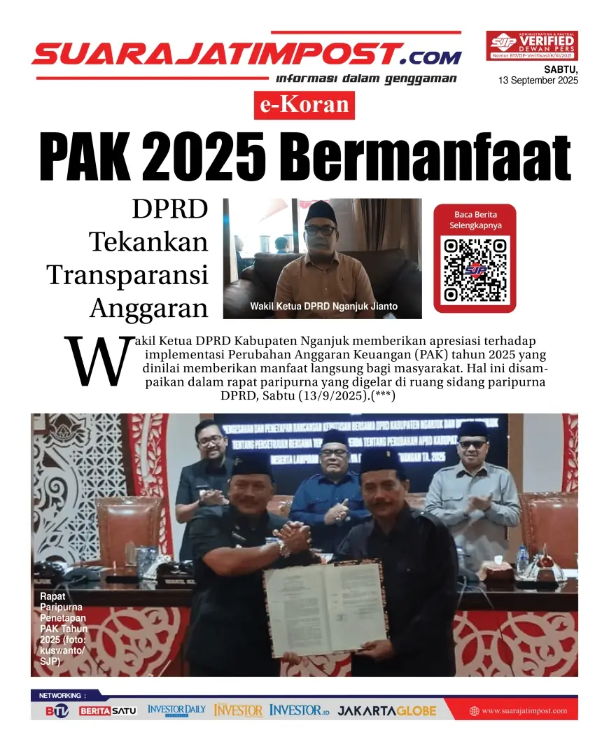 eKoran, Edisi Sabtu, 13 September 2025