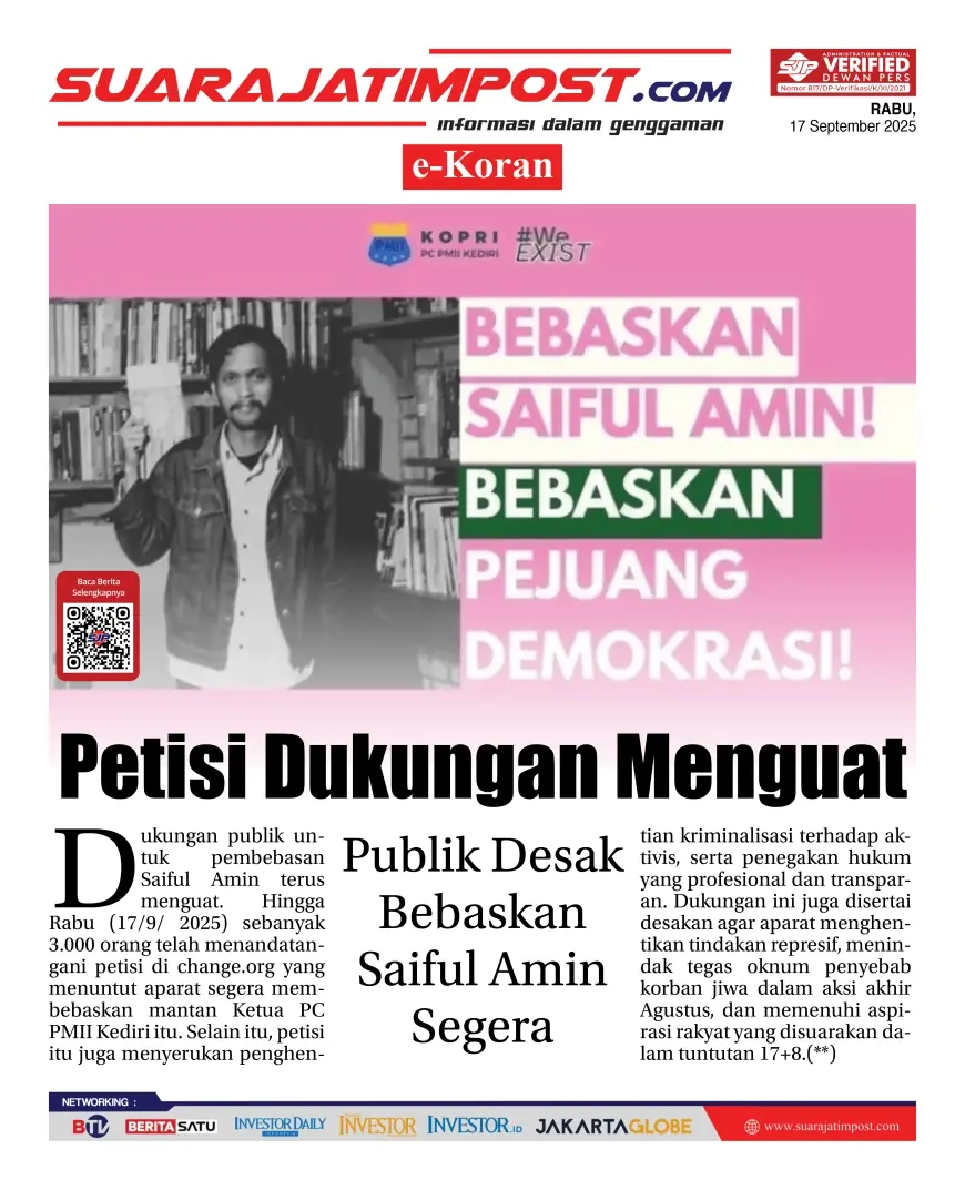 eKoran, Edisi Rabu, 17 September 2025