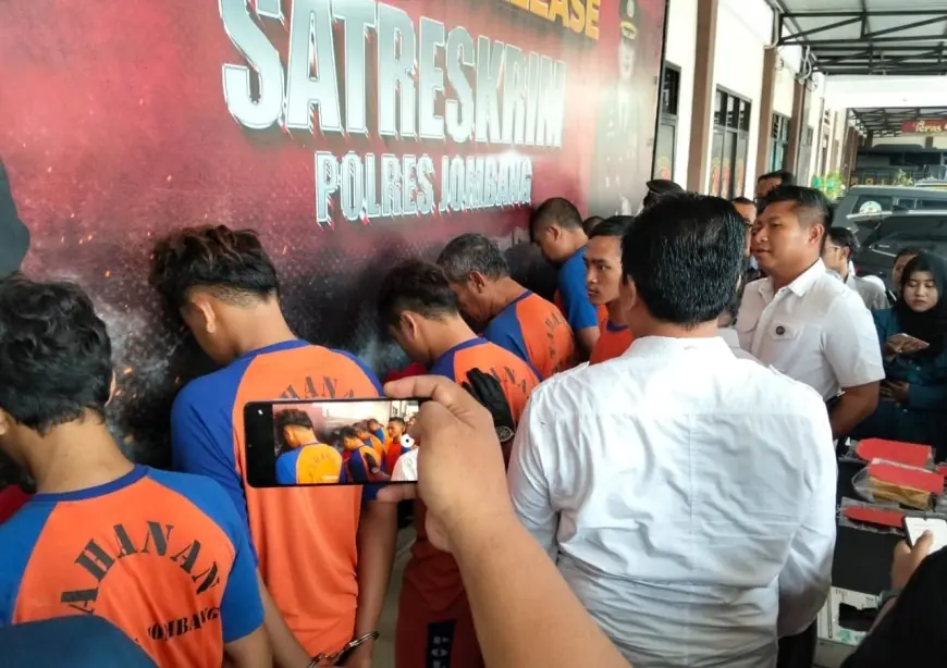 Jombang Ladang Curanmor, Polisi Bekuk Enam Pelaku Berikut Penadah