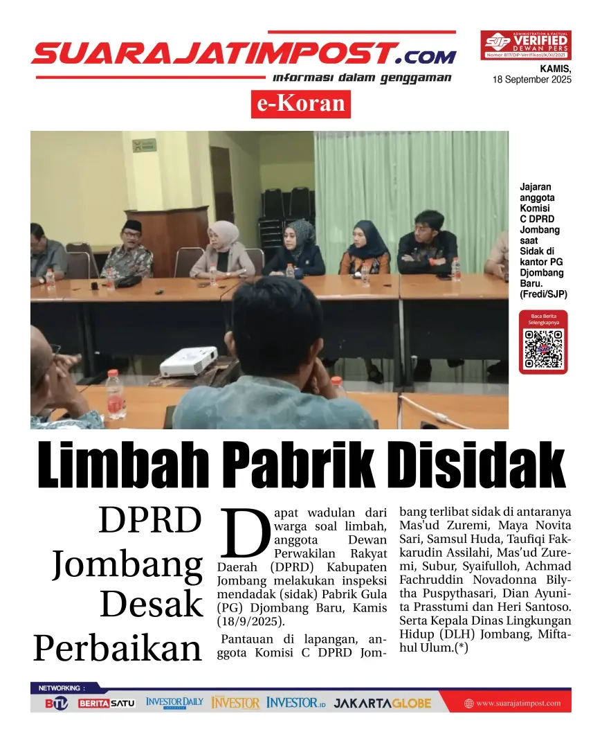 eKoran, Edisi Kamis, 18 September 2025