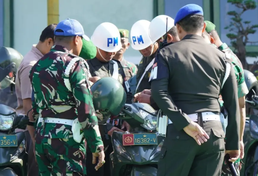 Tingkatkan Kedisiplinan, Kodim 0814 Jombang Gelar Operasi Kendaraan Anggota