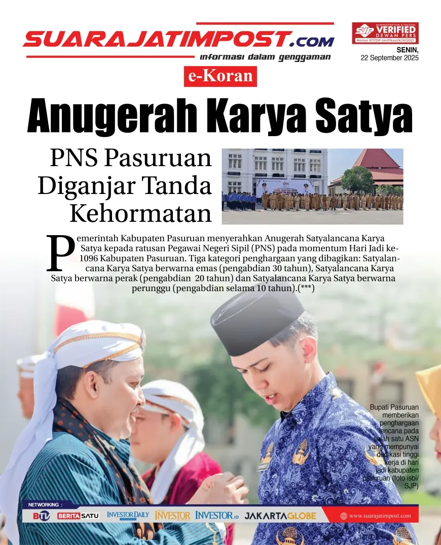 eKoran, Edisi Senin, 22 September 2025
