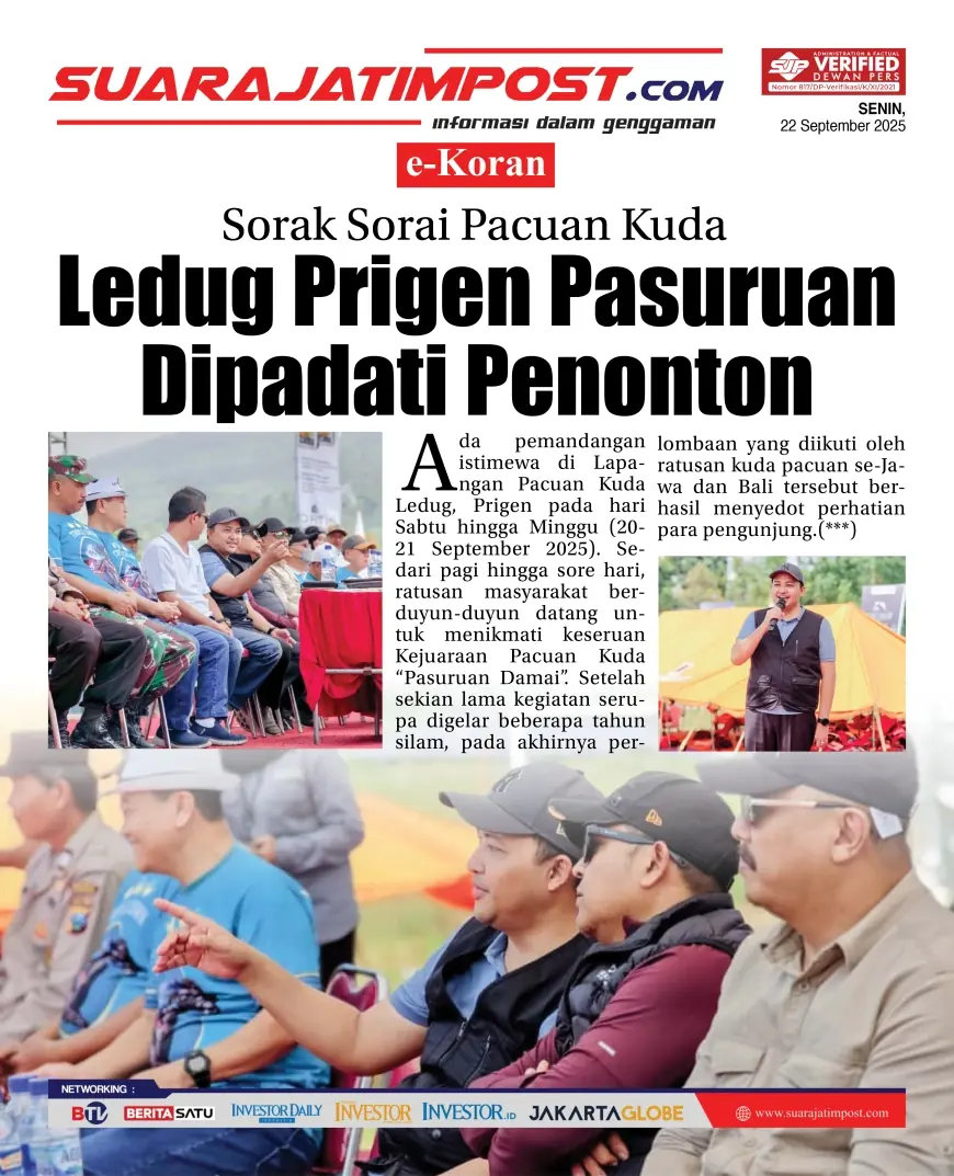 eKoran, Edisi Senin, 22 September 2025
