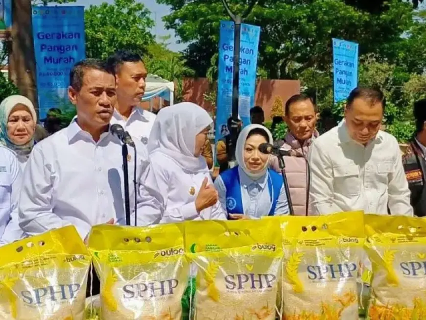 GPM Serentak di Jatim, Mentan Gelontorkan 2.400 Ton Beras Murah
