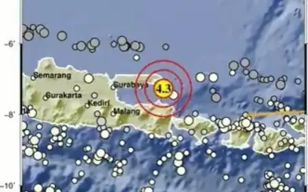 BMKG: Gempa 6,5 SR di Sumenep Terasa di Surabaya, Bali, hingga Lombok