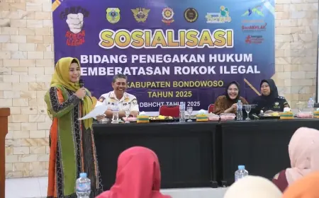 Satpol PP Bondowoso Gandeng Bea Cukai, TP PKK dan DPRD dalam Sosialisasi Gempur Rokok Ilegal