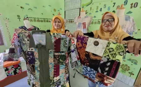 Warga Kauman Gresik Sulap Sisa Sampah Jadi Batik Leles