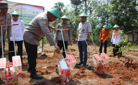 Polres Tuban Tanam Jagung Serentak, Dukung Swasembada Pangan Nasional