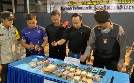 Razia Tengah Malam di Rutan Trenggalek, Petugas Amankan Sejumlah Barang Terlarang