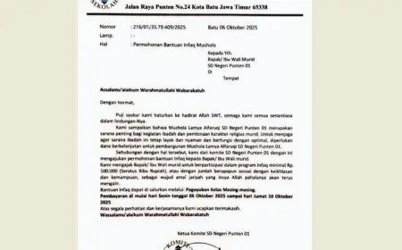 Wali Murid SDN Punten 1 Kota Batu Keberatan atas Tarikan Infaq Pembangunan Musala