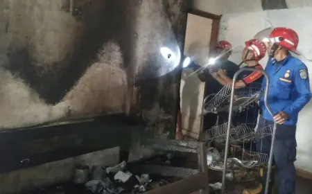 Dapur Rumah Warga di Kalidawir, Tulungagung Terbakar, Diduga Akibat Korsleting Listrik
