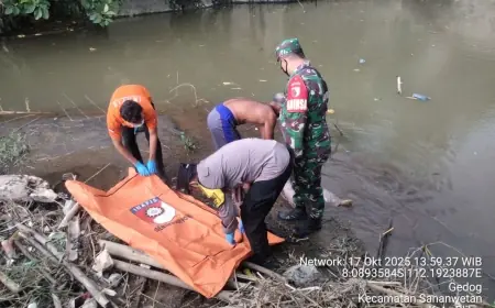 Sesosok Perempuan Ditemukan Tewas di DAM Sungai Dusun Gajah Blitar, Diduga Tergelincir Akibat Penyakit Epilepsi Kambuh