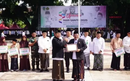 Peringatan Hari Santri, Bupati Nganjuk Sampaikan Terima Kasih atas Penghargaan dari BAZNAS