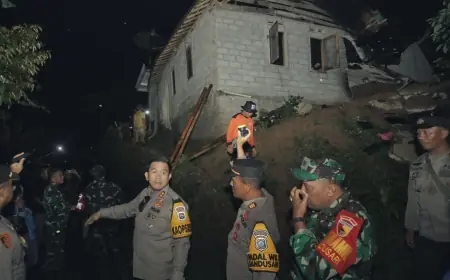 Hujan Deras Akibatkan Longsor, Satu Keluarga di Gandusari Blitar Alami Luka-Luka