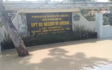 Desa Deliksumber Gresik Kembali Diterjang Banjir, Aktivitas Warga Terganggu
