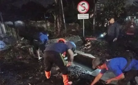 Curah Hujan Tinggi Picu Jalan Ambles di Ardimulyo Singosari Malang