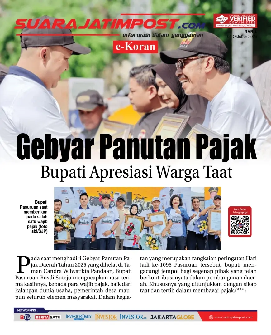 eKoran, Edisi Rabu, 01 Oktober 2025