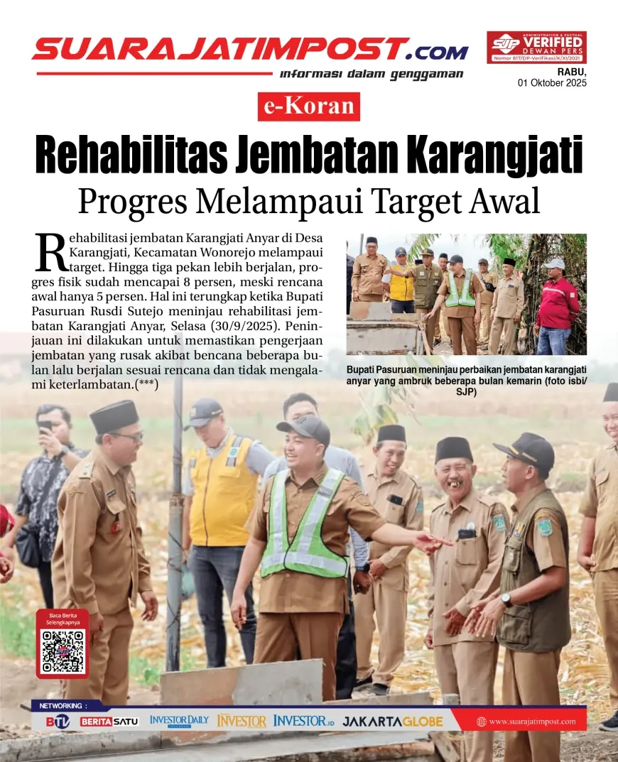 eKoran, Edisi Rabu, 01 Oktober 2025