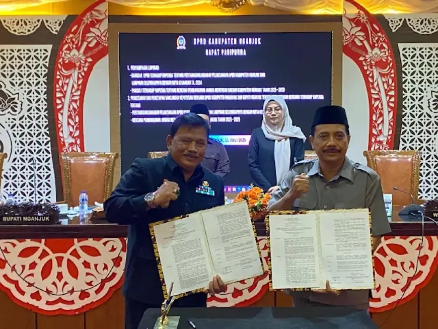 Dok! DPRD dan Pemkab Nganjuk Sahkan Dua Raperda dalam Rapat Paripurna