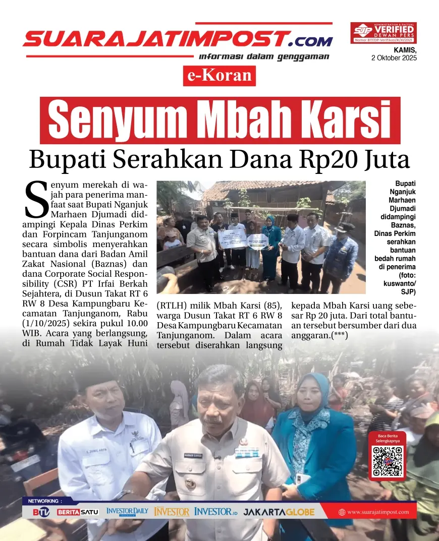 eKoran, Edisi Kamis, 02 Oktober 2025