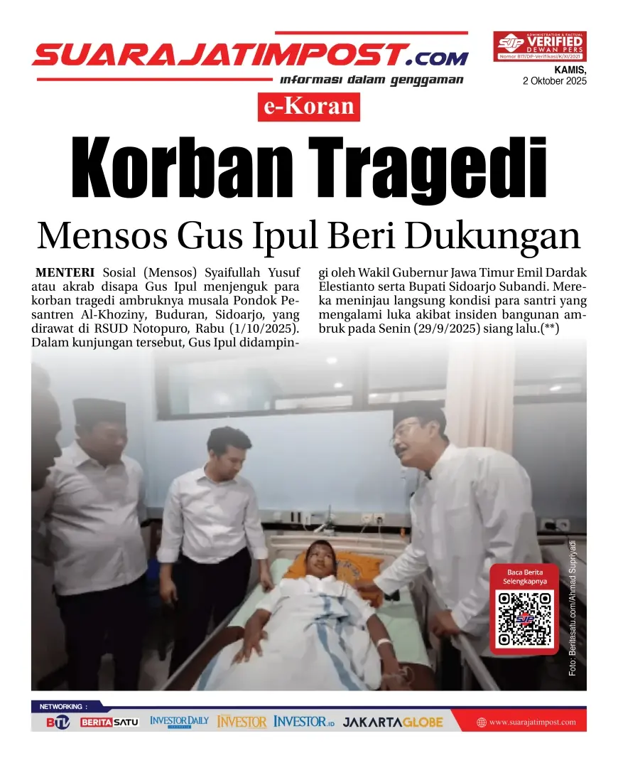 eKoran, Edisi Kamis, 02 Oktober 2025