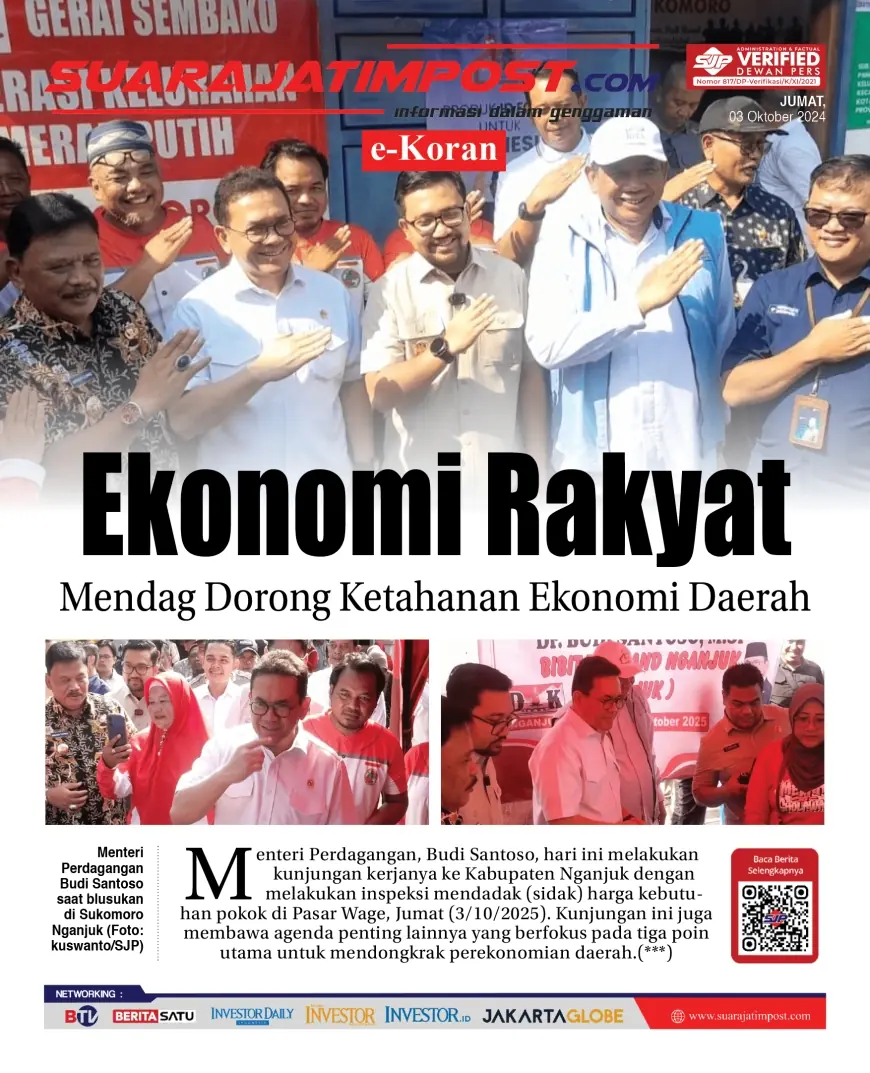 eKoran, Edisi Jumat, 03 Oktober 2025