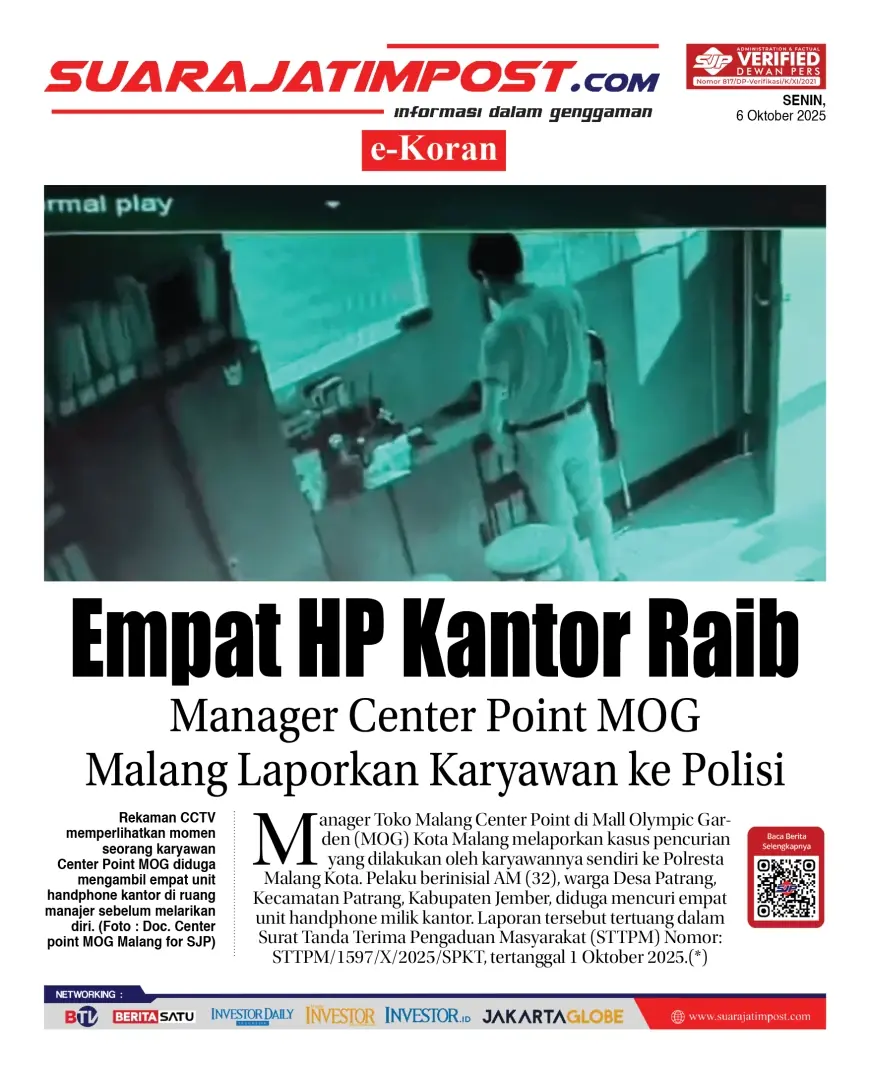 eKoran, Edisi Senin, 06 Oktober 2025