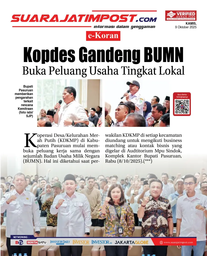eKoran, Edisi Kamis, 09 Oktober 2025