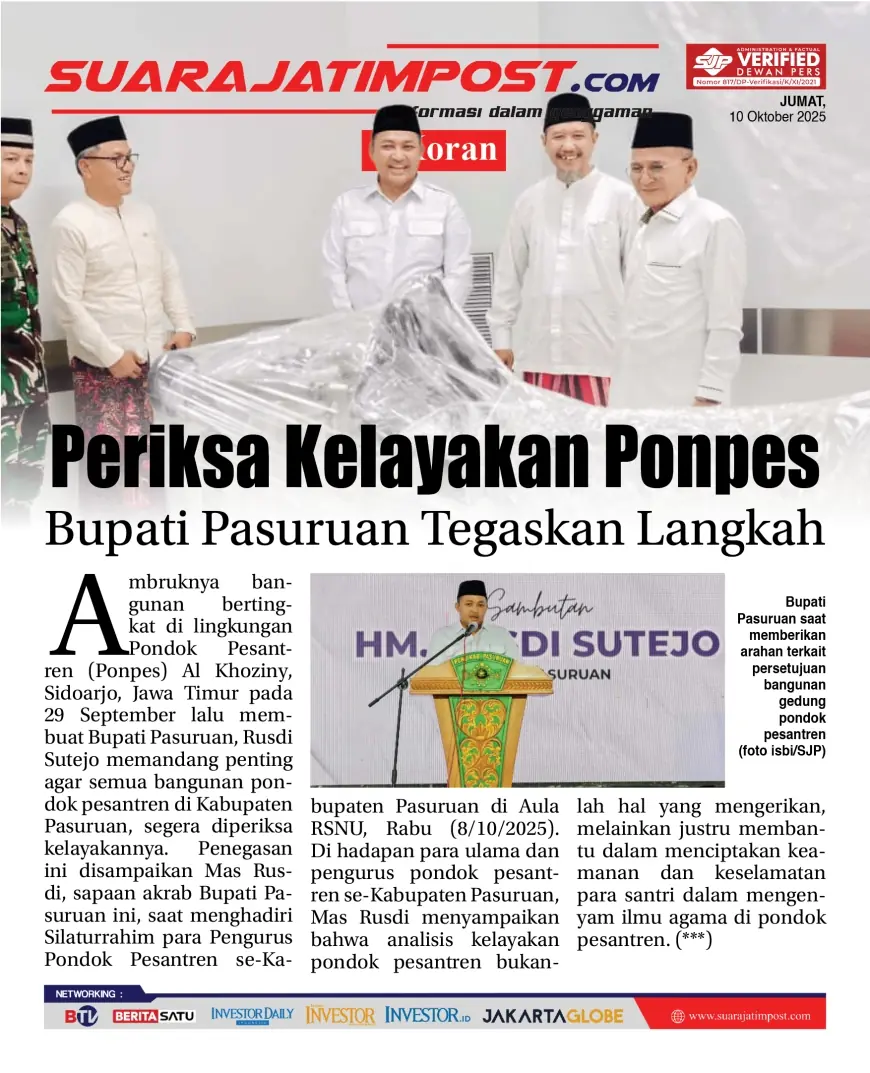 eKoran, Edisi Jumat, 10 Oktober 2025