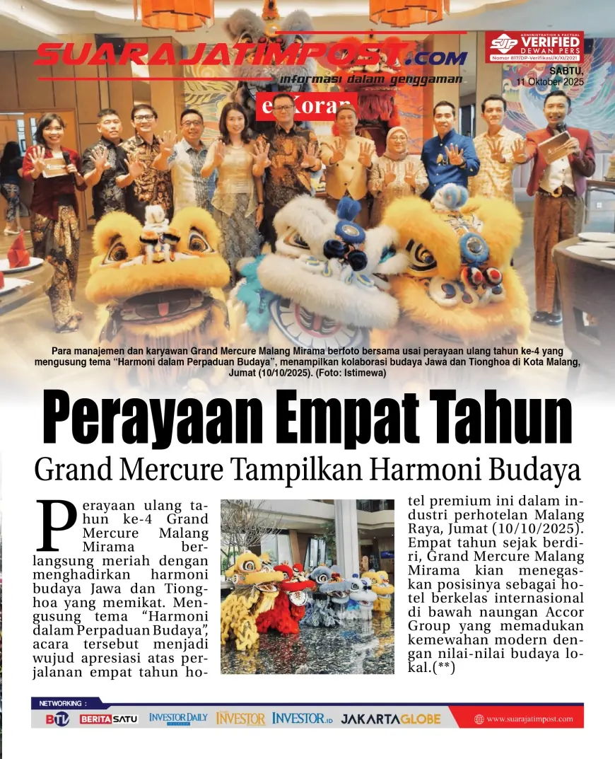 eKoran, Edisi Sabtu, 11 Oktober 2025