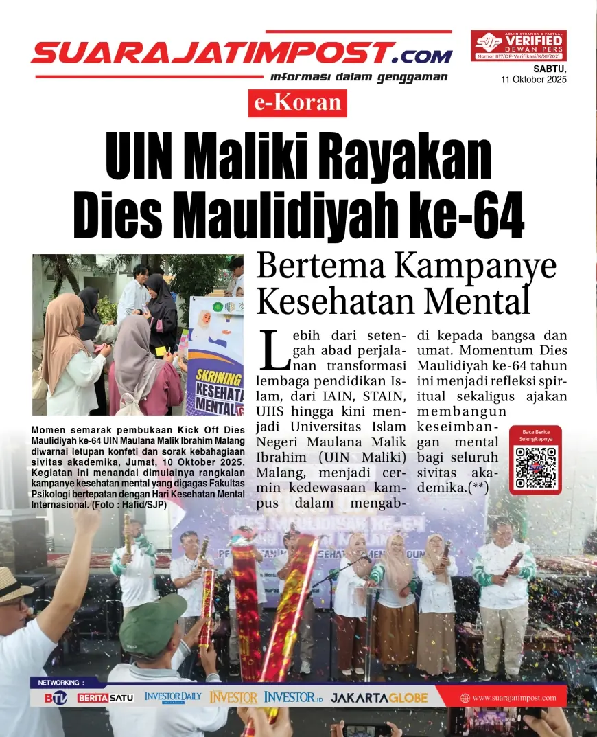 eKoran, Edisi Sabtu, 11 Oktober 2025