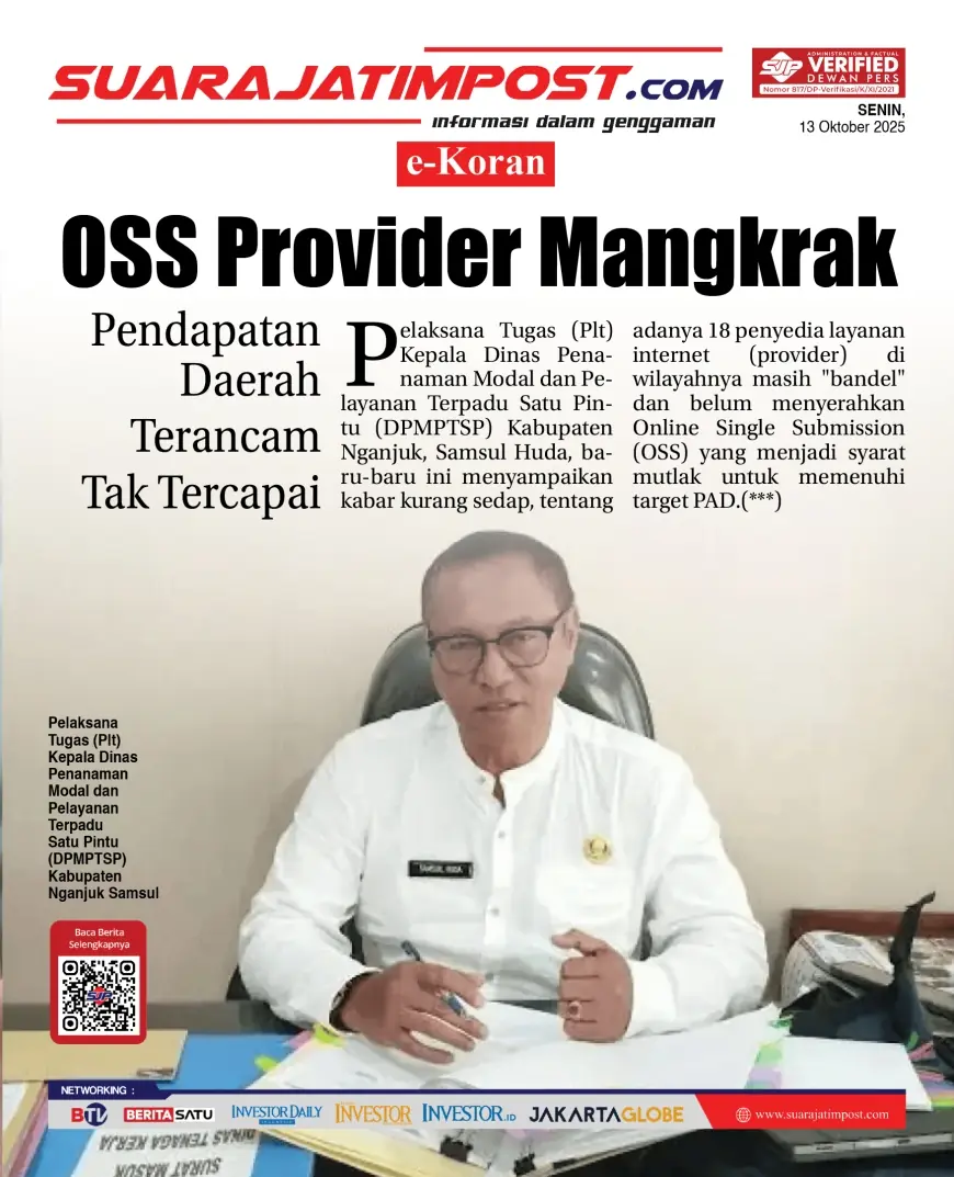 eKoran, Edisi Senin, 13 Oktober 2025