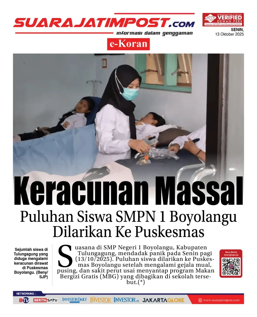 eKoran, Edisi Senin, 13 Oktober 2025
