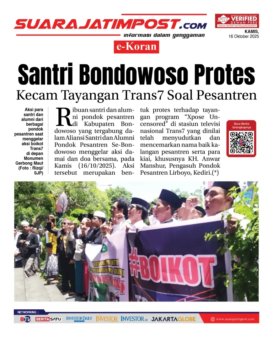 eKoran, Edisi Kamis, 16 Oktober 2025