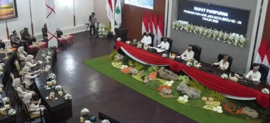Semangat “Mbatu Sae Sedoyo Sae” Menggema di Rapat Paripurna DPRD Kota Batu