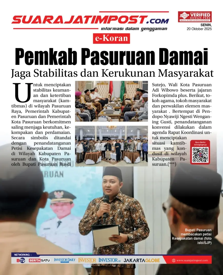 eKoran, Edisi Senin, 20 Oktober 2025